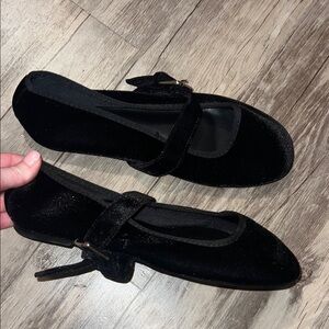 ASOS Black Velvet Flats